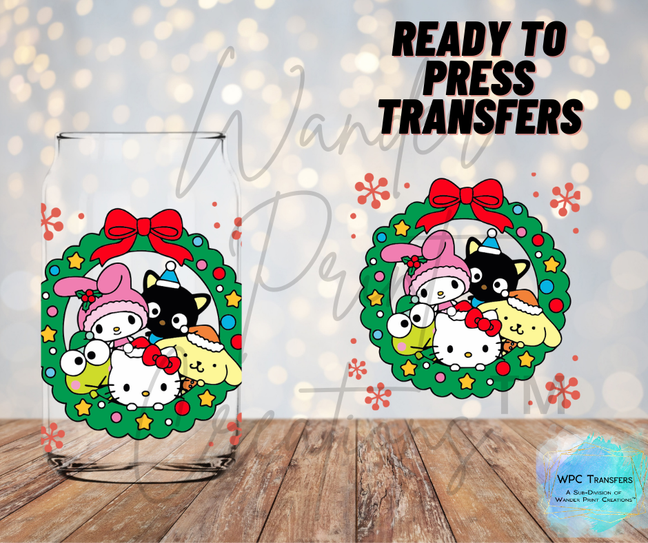 Christmas Kitty & Friends Sublimation Transfer