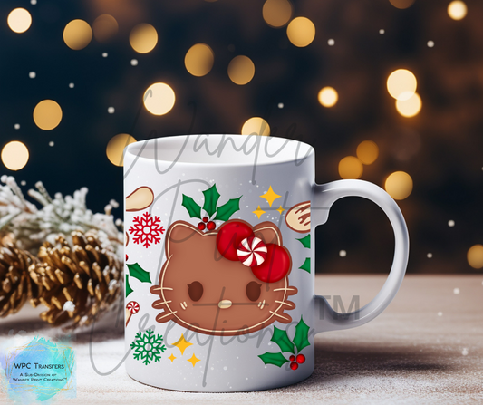 Christmas Gingerbread Kitty 15oz Mug