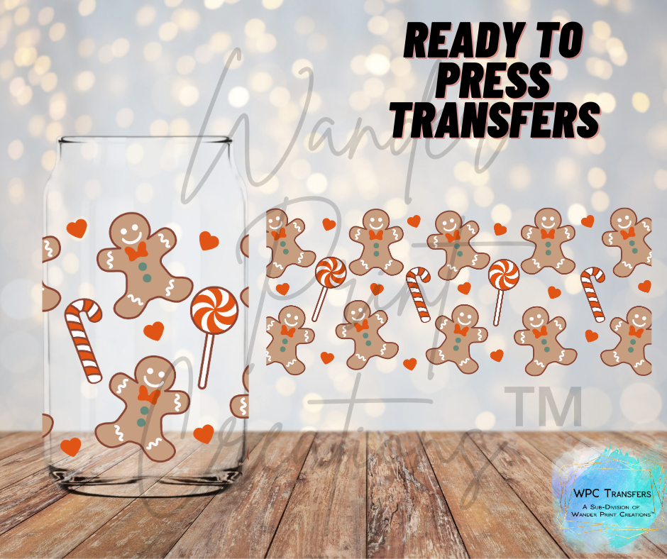 Candy Canes & Gingerbread Sublimation Transfer