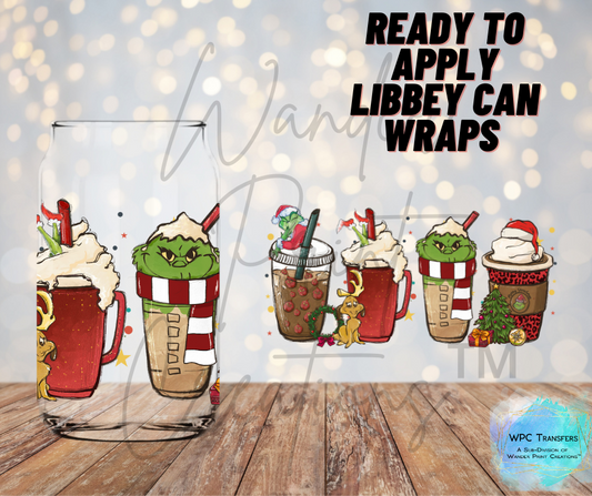 Grinchmas Lattes Libbey Vinyl Wrap