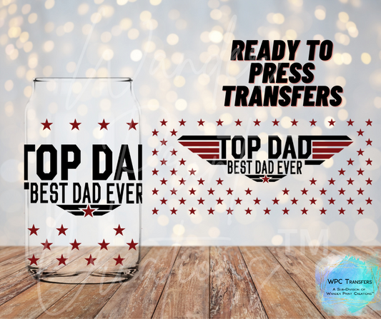 Top Dad Sublimation Transfer