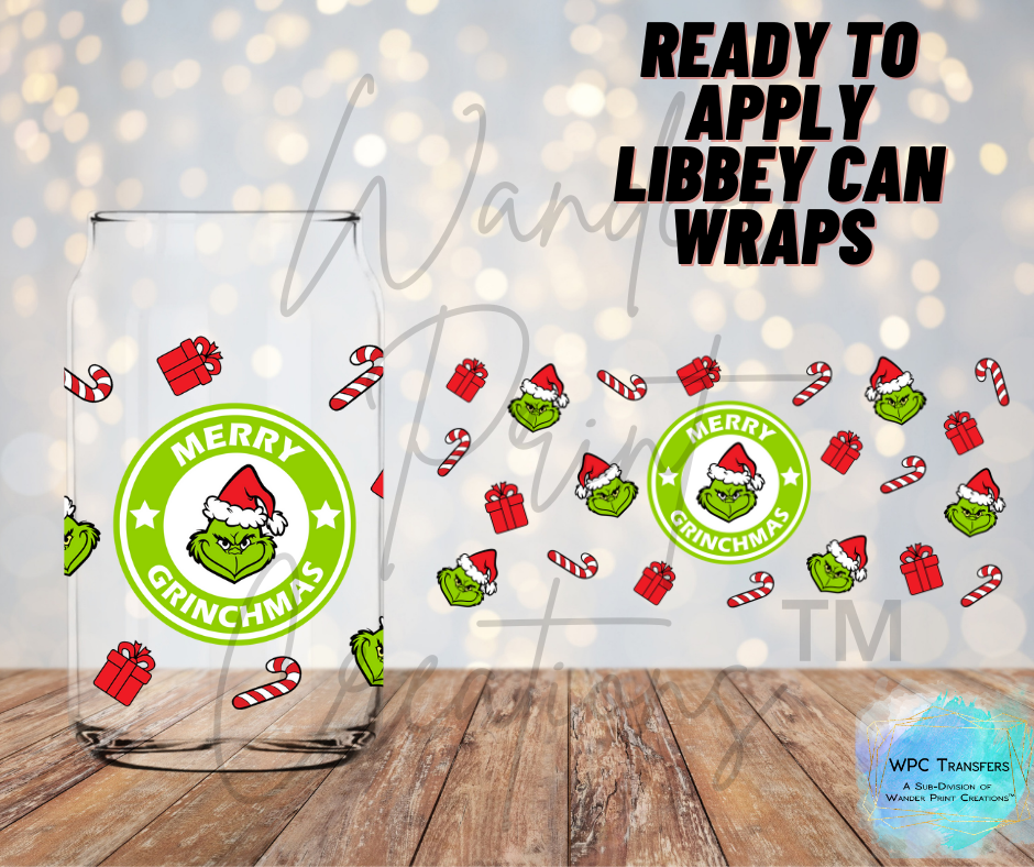 Merry Grinchmas Libbey Vinyl Wrap