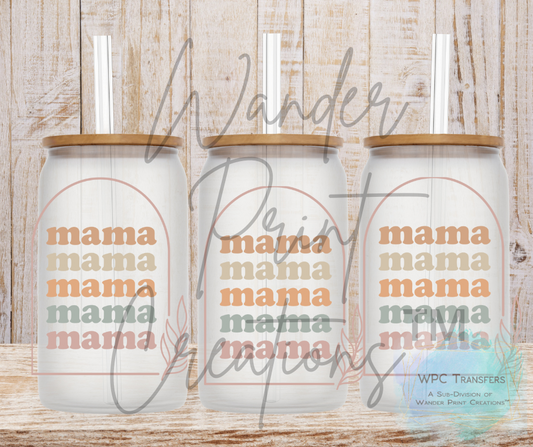 Mama x4 16oz Libbey Glass Can