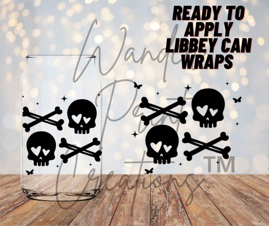 Lovely Skulls Libbey Vinyl Wrap