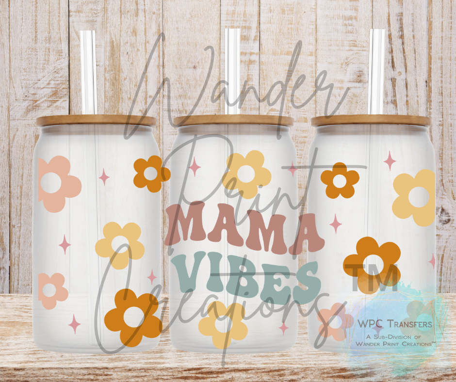 Mama Vibes 16oz Libbey Glass Can