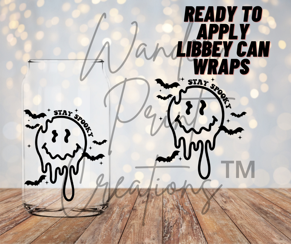 Stay Spooky Smile Drip Libbey Vinyl Wrap