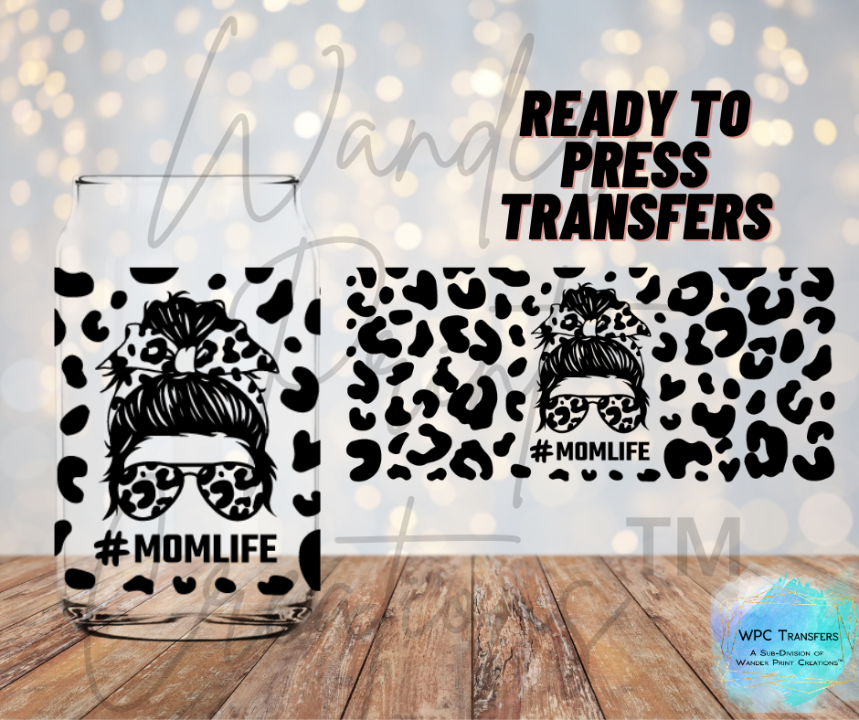 Leopard Momlife  Sublimation Transfer