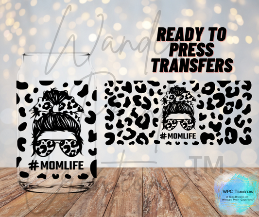 Leopard Momlife  Sublimation Transfer