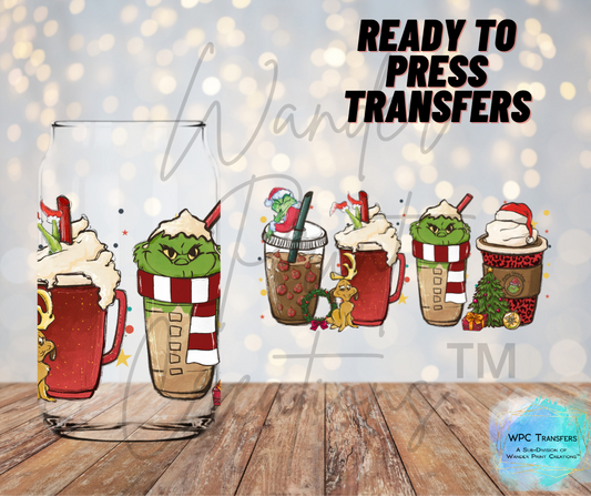 Grinchmas Lattes Sublimation Transfer