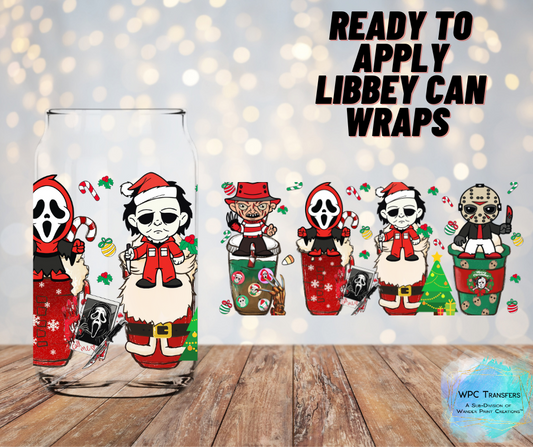 Christmas Horror Lattes Libbey Vinyl Wrap