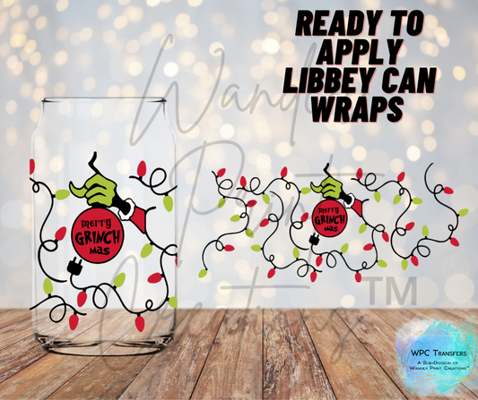 Grinchmas Ornaments & Lights Libbey Vinyl Wrap