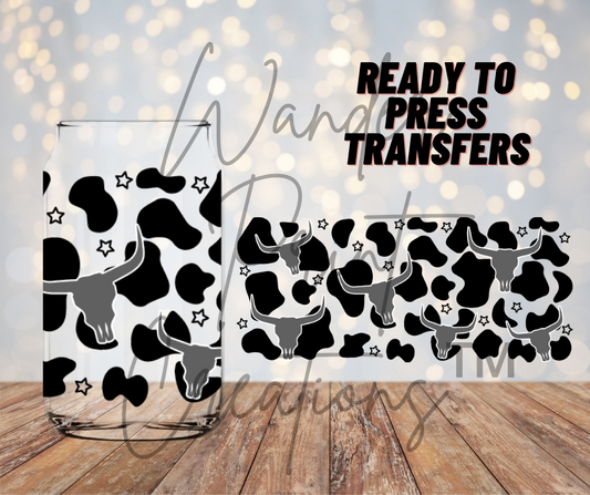 Cow Heads & Print Sublimation Transfer