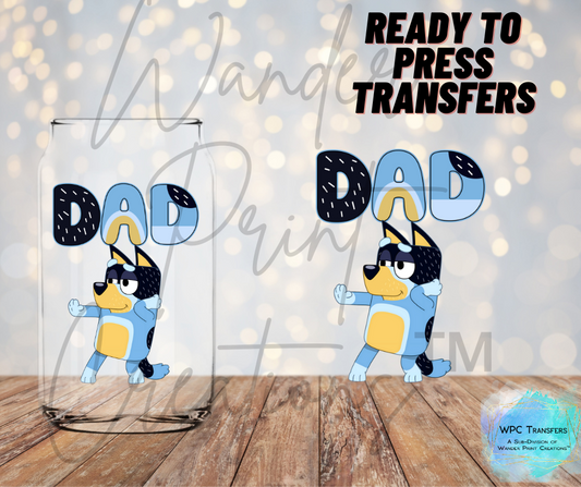 Bandit Dad Sublimation Transfer