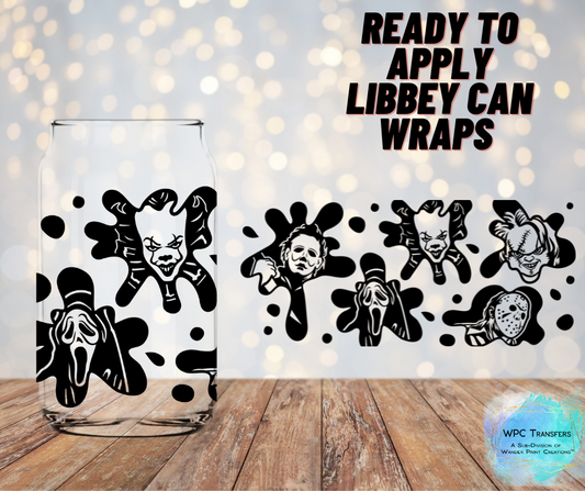 Blk & Wht Kings of Horror Libbey Vinyl Wrap