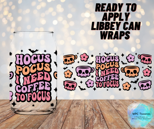 Hocus Focus Coffee Libbey Vinyl Wrap