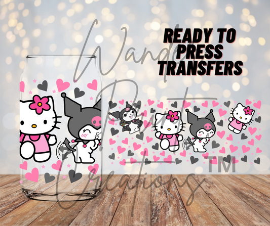 Hey Kitty & Emo Kitty Sublimation Transfer