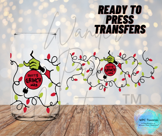 Grinchmas Ornaments & Lights Sublimation Transfer