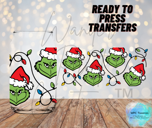 Grinchmas Lights Sublimation Transfer