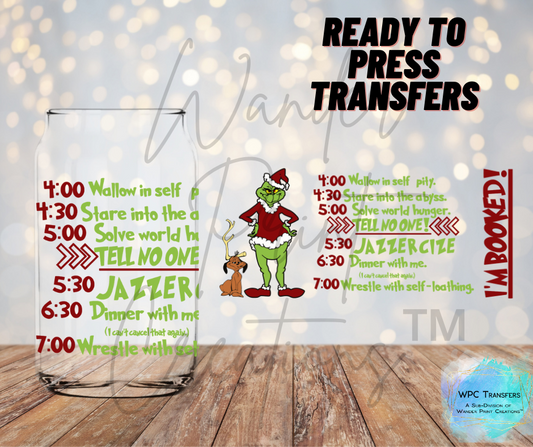 Grinchmas Checklist Sublimation Transfer