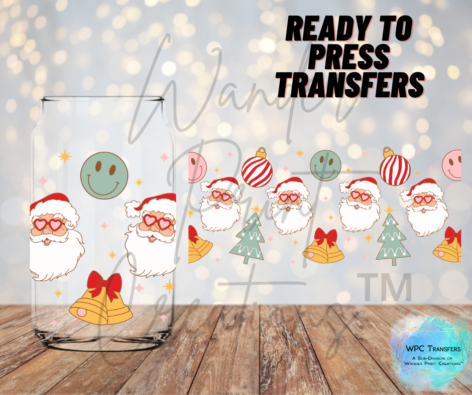 Holly Jolly Santa Sublimation Transfer