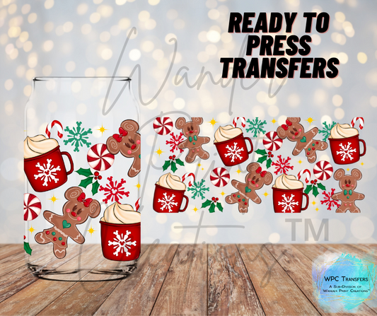 Gingerbread Mouse Christmas Sublimation Transfer