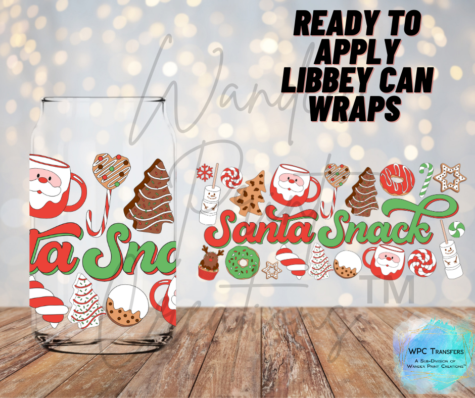 Santa Snack Libbey Vinyl Wrap