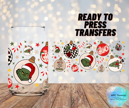 100 % that Grinch Ornaments Sublimation Transfer