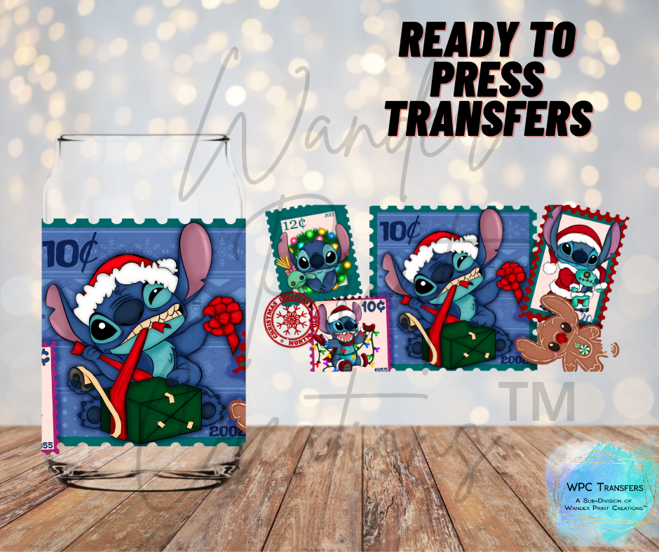 Christmas Stitch Postal Sublimation Transfer