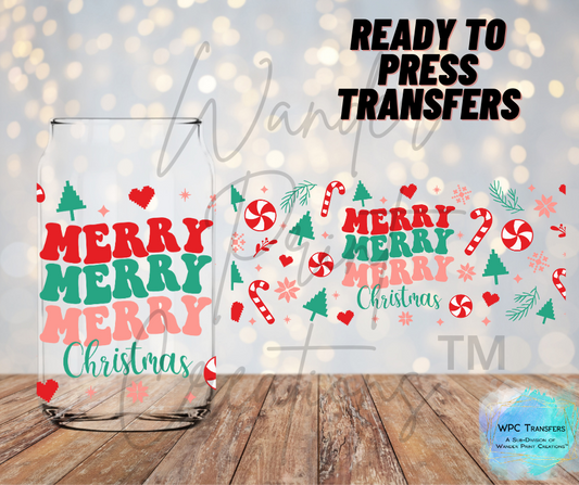 Merry Merry Christmas Sublimation Transfer