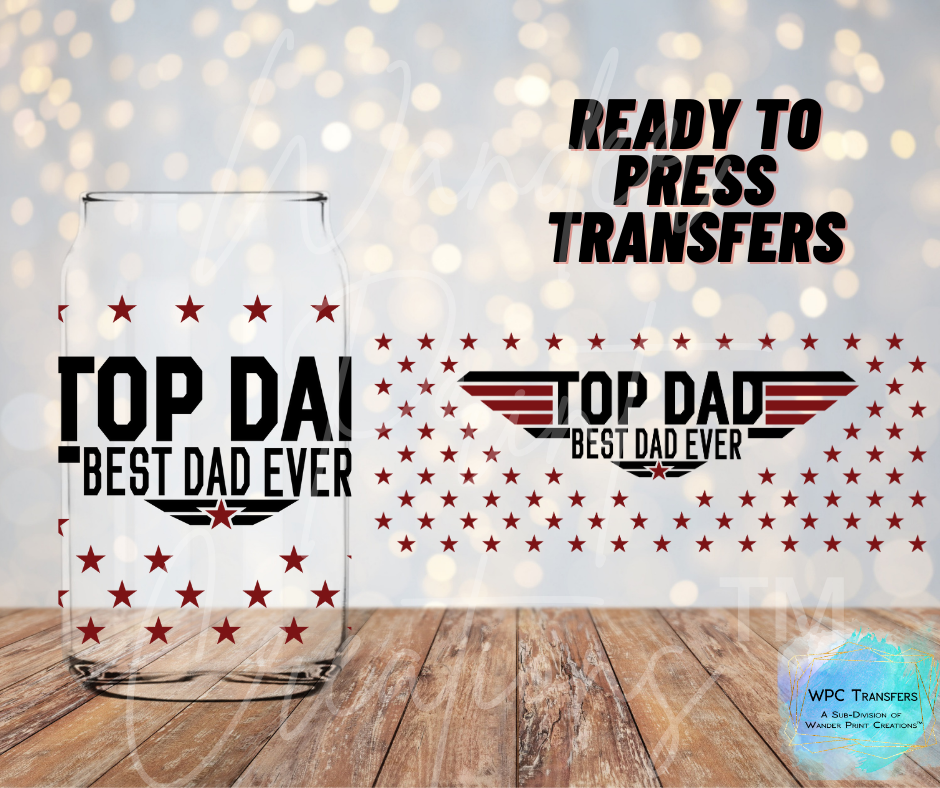 Top Dad  Sublimation Transfer