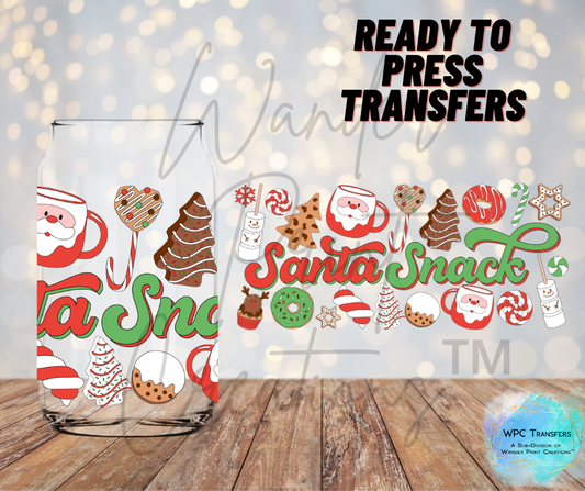 Santa Snack Sublimation Transfer