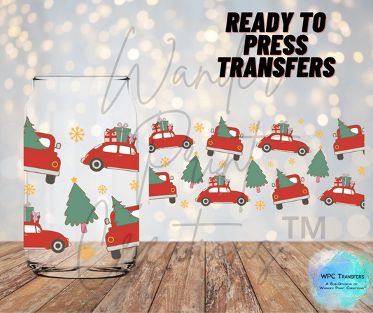 Christmas Cars Sublimation Transfer