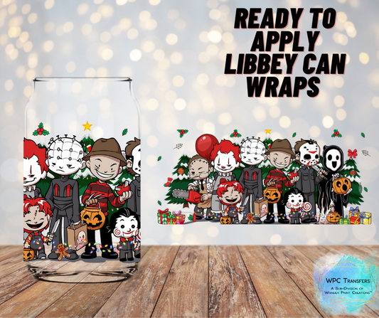 Happy Horror Christmas Libbey Vinyl Wrap