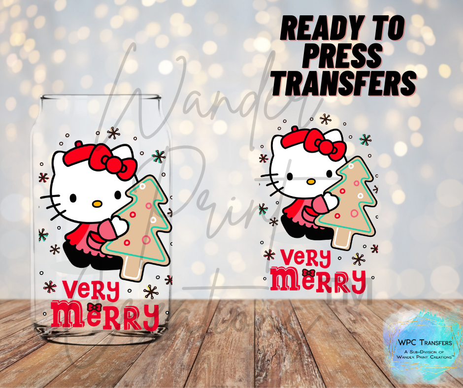 Very Merry Kitty Sublimation Transfer