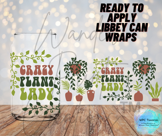 Crazy Plant Lady Libbey Vinyl Wrap