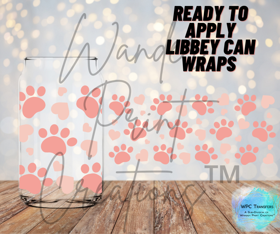 Paws & Hearts Libbey Vinyl Wrap