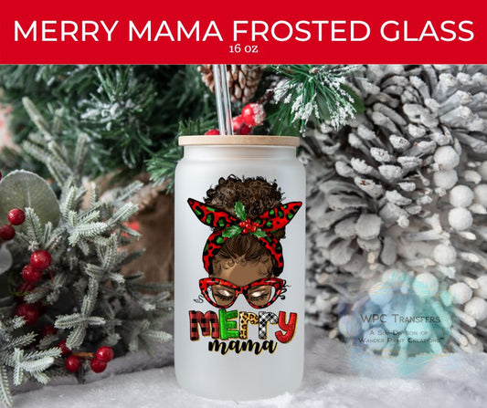 MERRY MAMA 16oz Libbey Glass Can