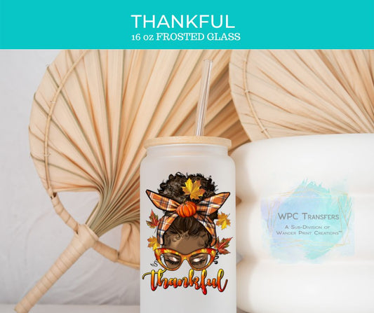 THANKFUL | 16oz Libbey Glass Can