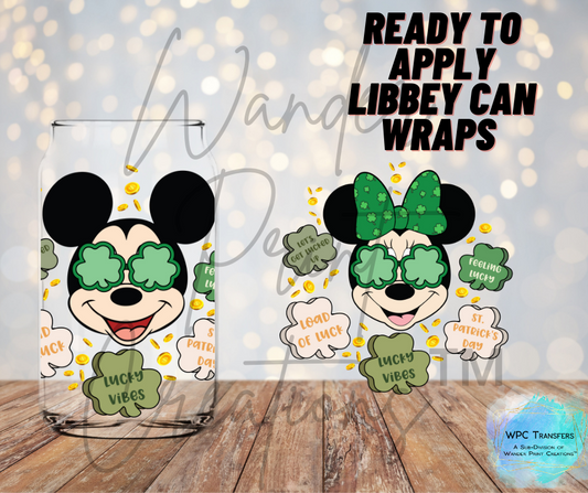 Mouse St Patty's Day  Libbey Vinyl Wrap