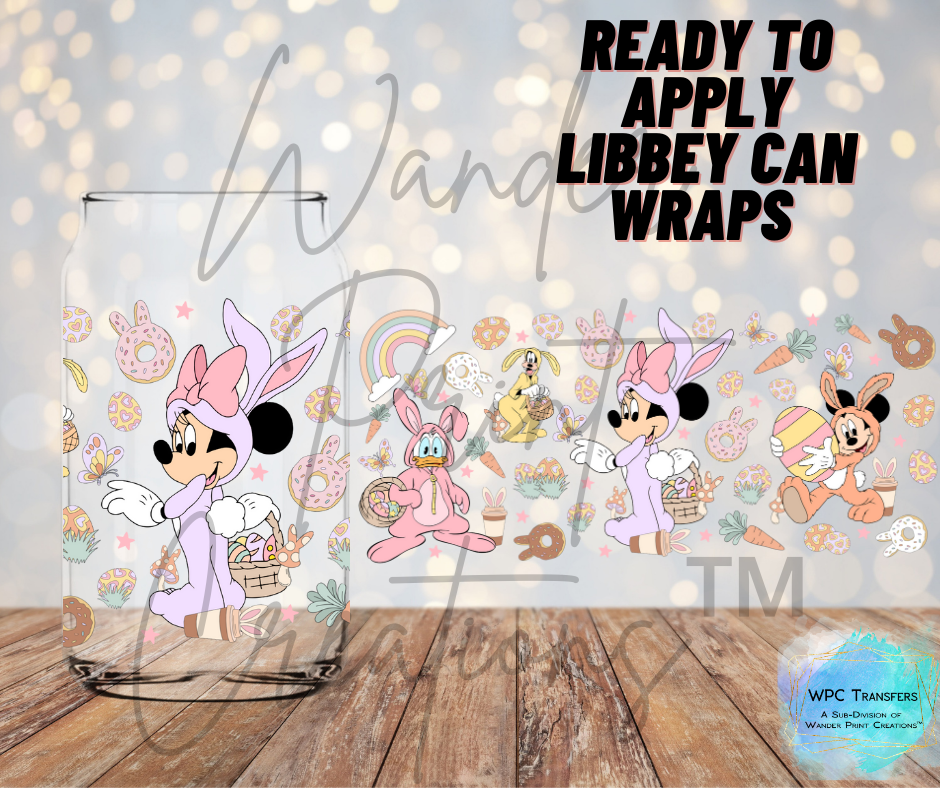 Mouse Friends Easter Libbey Vinyl Wrap