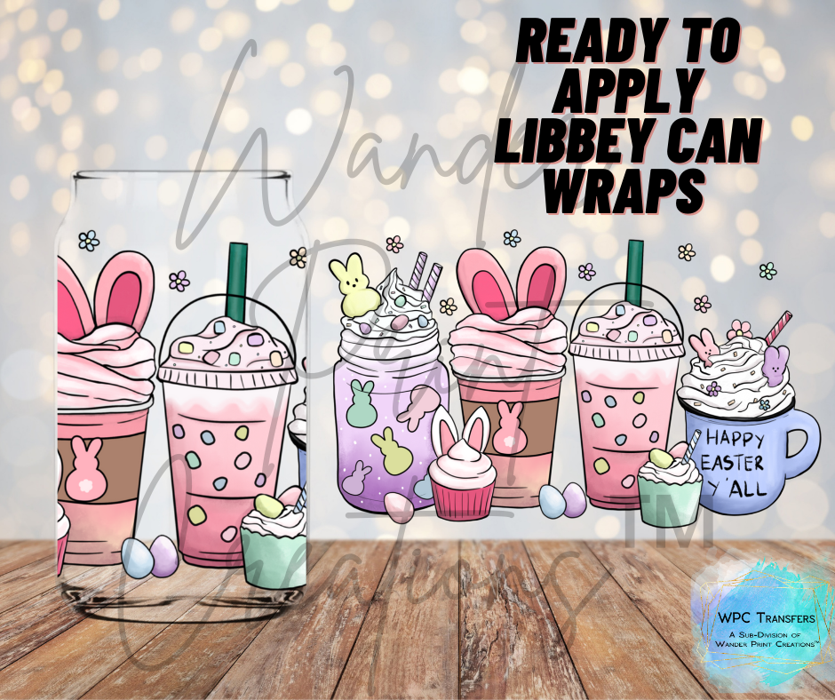 Easter Frape/ Coffee Libbey Vinyl Wrap