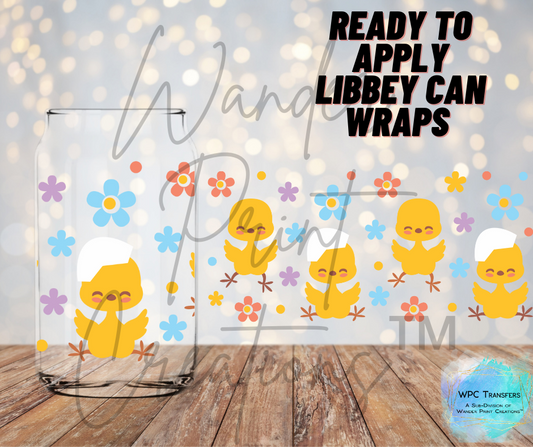 Easter Chicks Libbey Vinyl Wrap