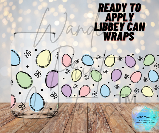 Pastel Easter Eggs Libbey Vinyl Wrap