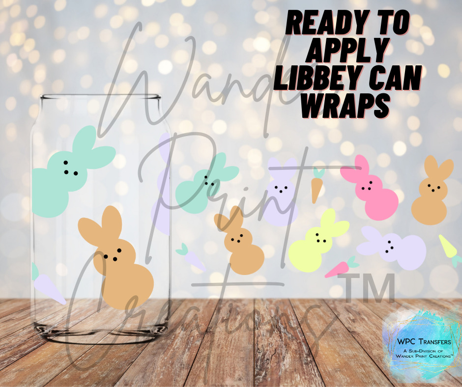 Marshmallow Bunny Libbey Vinyl Wrap