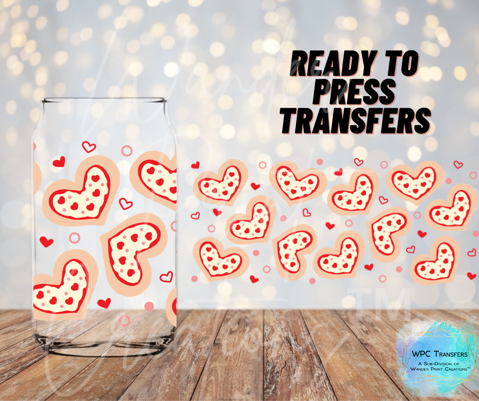 Pizza Hearts Sublimation Transfer