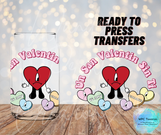 Bad Bunny Valentine Sublimation Transfer