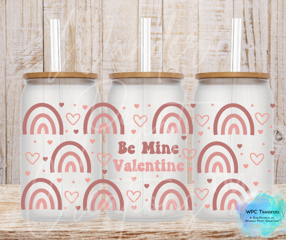 Be Mine Valentine16oz Libbey Glass Can