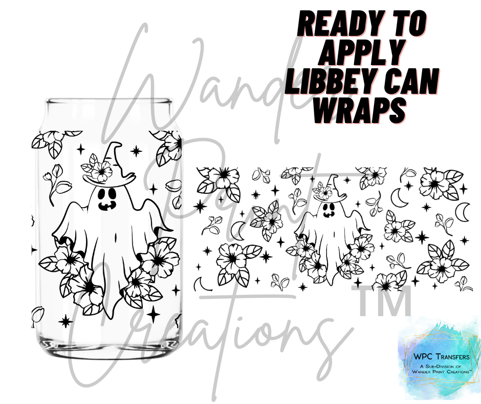 Floral Ghost Libbey Vinyl Wrap