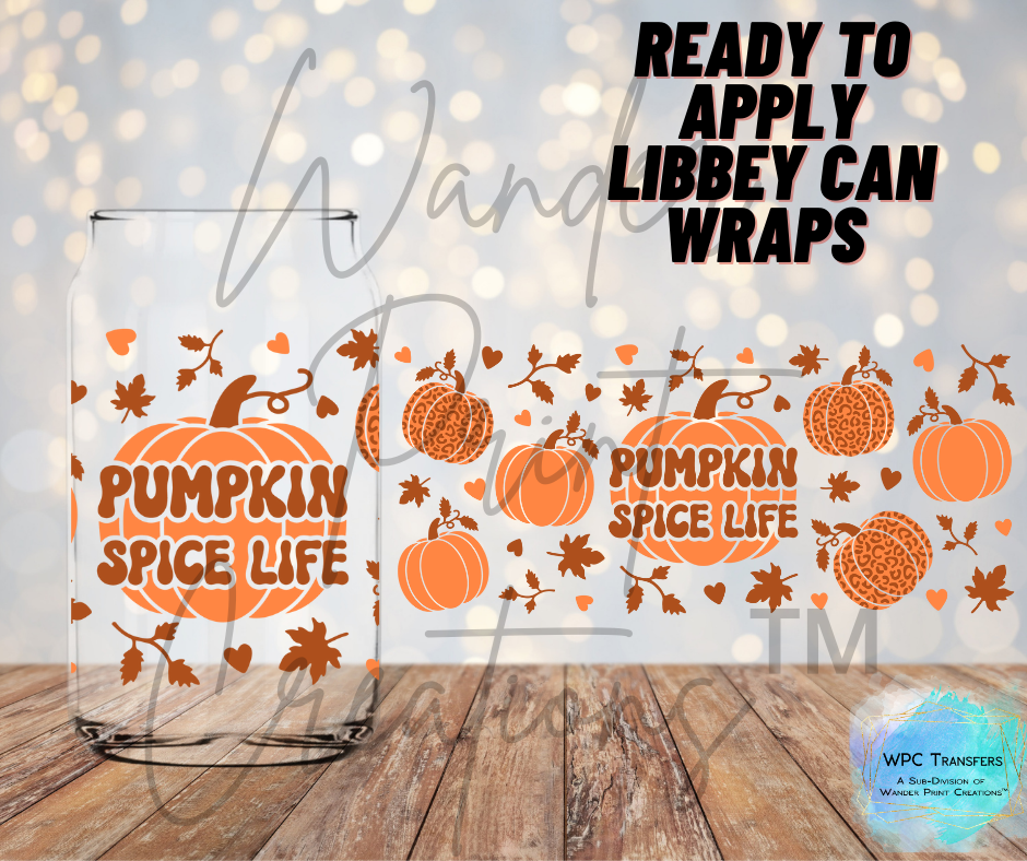 Pumpkin Spice Life Libbey Vinyl Wrap