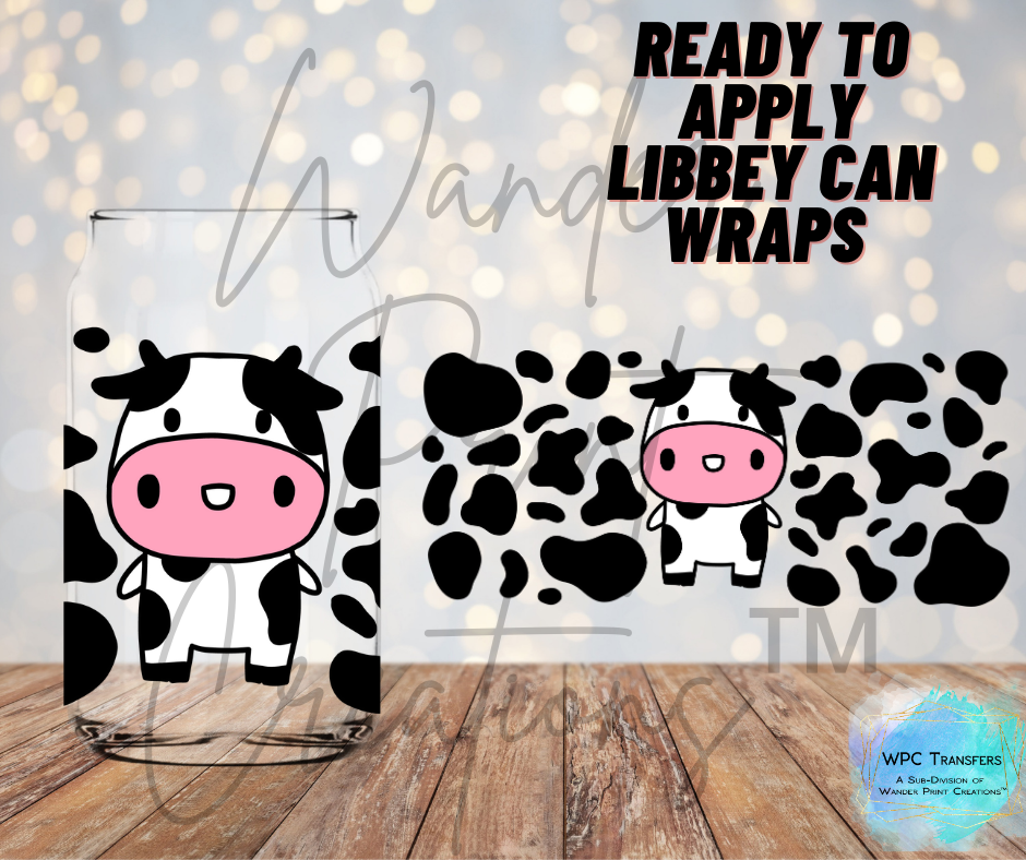 Black Friendly Cow Libbey Vinyl Wrap